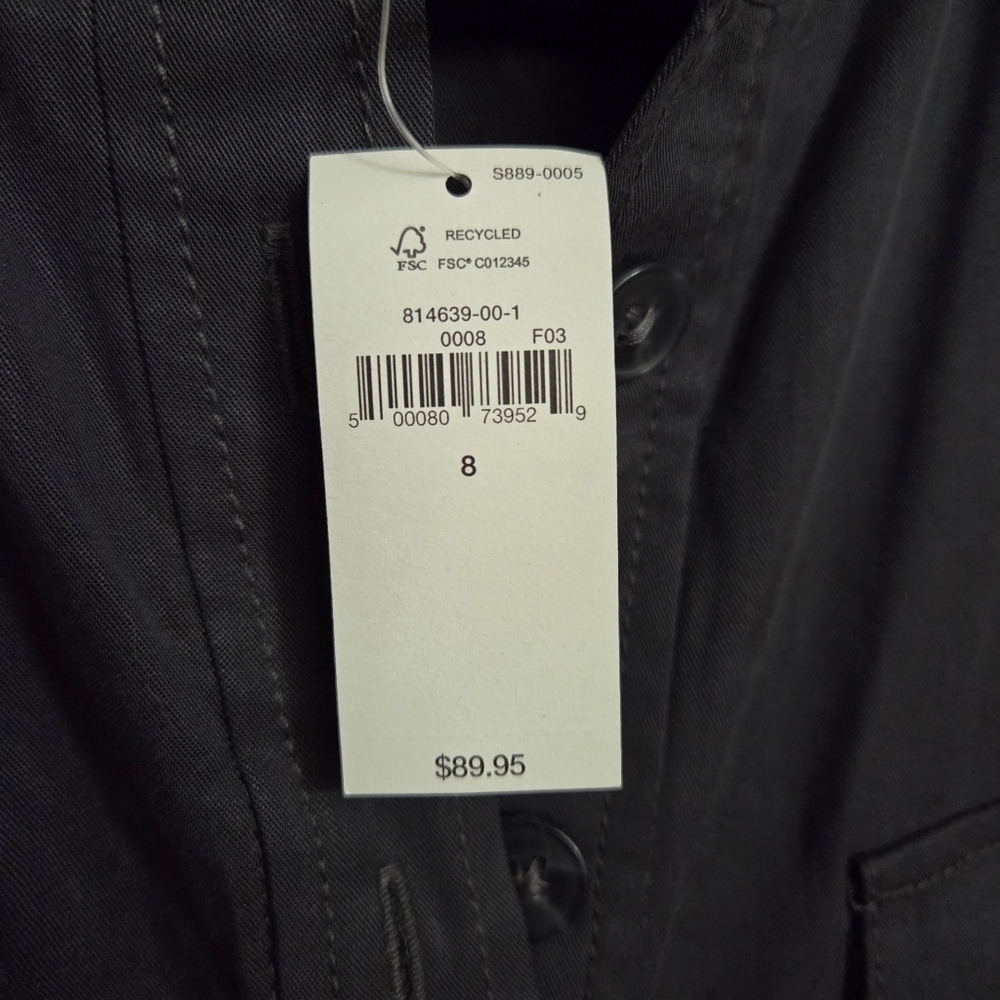 GAP Utility Jumpsuit Women's Size 8 Charcoal - Picture 9 of 10